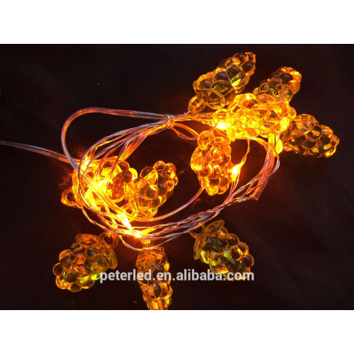 Festival decoration LED battery operated fairy indoor and outdoor copper string light with shapes